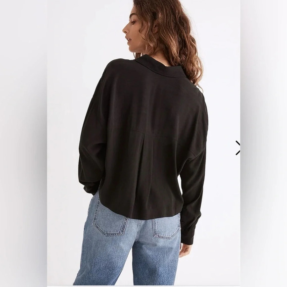 NWT Madewell Lusterweave Hartfield Crop Shirt in size XXS - Picture 2 of 7